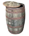 Temesso Originales schottisches Whiskyfass als Regentonne, Eichenfass, Holzfass, Whiskey Fass 190 Liter (190 L + Deckel)