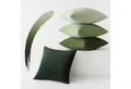 LuxusKollektion Dekohänger 4er Set Kordsamt Kissenbezug 45x45 cm Grün Serie