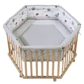 Roba Laufgitter Cosiplay 6-eckig Schutzeinlage Adam & Eule Bio-Buche TOP