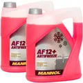 2x 5L Kühlerfrostschutz Rot G12+ Mannol Antifreeze AF12+ -40C Kühlmittel VW Audi