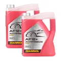 2x Mannol Antifreeze AF12+ Kühlmittel Kühlerfrostschutz Rot G12+ VW Audi 5L
