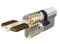 Tesa Tk153040N TK100 Zylinderschloss, Nickel, 30 x 40, 5L