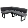 Eckbank Vancouver Grau/Schwarz