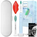 NEU Philips Sonicare Schallzahnbürste HX3651 12 Blau Reiseetui 2 Aufsätze