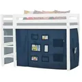 Hoppekids Vorhang Mittelhochbett 90x200   ¦ blau ¦ Maße (cm): B: 380 H: 108