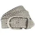 b.belt Riva Nietengürtel Leder #BBT-BB0989L38 (hellgrau - 90 cm)