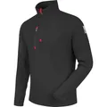 WÜRTH MODYF Fleecetroyer Stretch – Dehnbarer Fleece Pullover mit Zipkragen – perfekt für Handwerk, Werkstatt, Arbeiten im Freien, schwarz, Größe 4XL