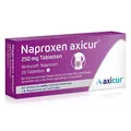 Naproxen axicur 250 mg Tabletten, bei Regelschmerzen und den Begleitsymptomen, wie z.B. Kopfschmerzen, 30 Tabletten