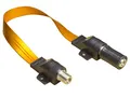 Good Connections® SAT Tür-/Fensterdurchführung mit Wetterschutz - High-Quality, extrem flach - F-Kupplung an F-Kupplung - Gesamtlänge inkl. Stecker 27 cm, flexible Länge 17 cm