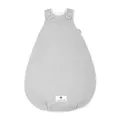 Julius Zöllner Babyschlafsack gefüttert Musselin 2,5 TOG Gr. 56/62 | 100% Baumwollmusselin | Oeko-TEX Standard 100 | grau