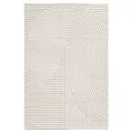 Merinos Teppich Maschinenwebteppich Kurzflorteppich Japandimuster Creme 80x150cm