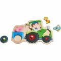 HABA Greifpuzzle Lustige Traktorfahrt Kinderpuzzle Puzzle Kinder ab 12 Monaten