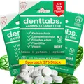 Denttabs Zahnputztabletten die vollwertige Alternative zur Zahnpasta, 125 Stk. für 2 Monate. Mint mit Fluorid - VEGAN Plastikfrei ohne Konservierungsstoffe. Im kompostierbaren Beutel (375)