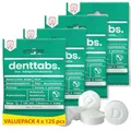 Denttabs Zahnputztabletten die vollwertige Alternative zur Zahnpasta, 125 Stk. für 2 Monate. Mint mit Fluorid - VEGAN Plastikfrei ohne Konservierungsstoffe. Im kompostierbaren Beutel (500)