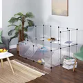 Freigehege Haustierkäfig Gehege für Kleintiere 2-stöckig SONGMICS LPC004W01