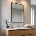 Kiamami Valentina - 60x80 Spiegel Mit Pvc-rahmen Und Mattschwarzem Rand