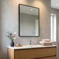 Kiamami Valentina - 60x80 Spiegel Mit Pvc-rahmen Und Mattschwarzem Rand