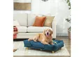 PawHut Tierbett Hundecouch, Hundesessel mit Holzbeine, Polyester-Gewebe, Blau 96 x 66 x 24 cm