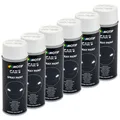 Spraydose Lack 6x 400ml Lackspray Sprüh Dose Spray weiss seidenmatt Motip 652233