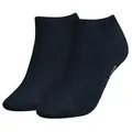 Tommy Hilfiger Sneakersocken TH WOMEN SNEAKER 2P (2 Paar) Verstärkte Ferse und Spitze für zusätzliche Strapazierfähigkeit blau 39-42