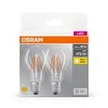 OSRAM LED-Lampen Base CLASSIC A40 Multipack E27 4 W klar, 2 St.